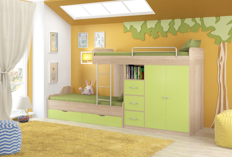 Двухъярусная кровать Дельта