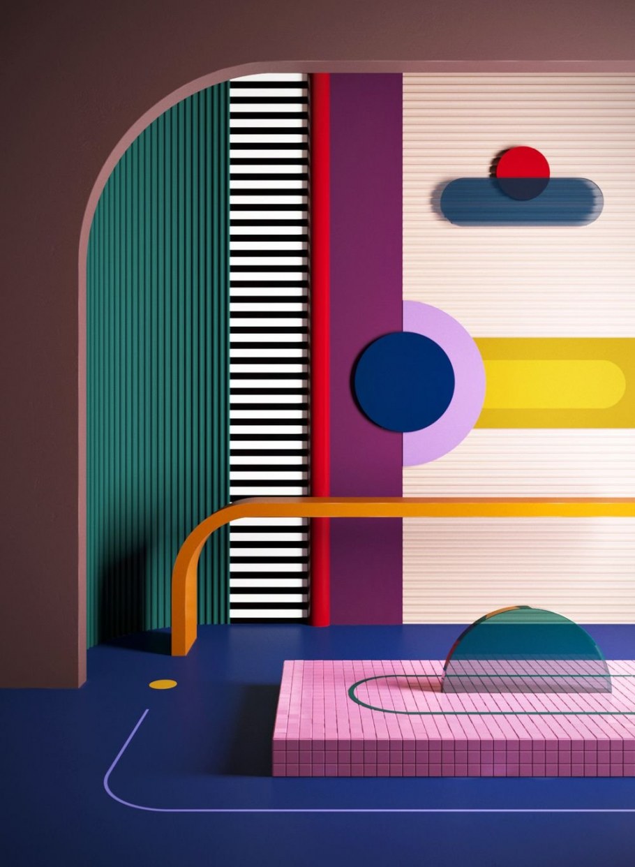 Стиль Мемфис в интерьере 2020