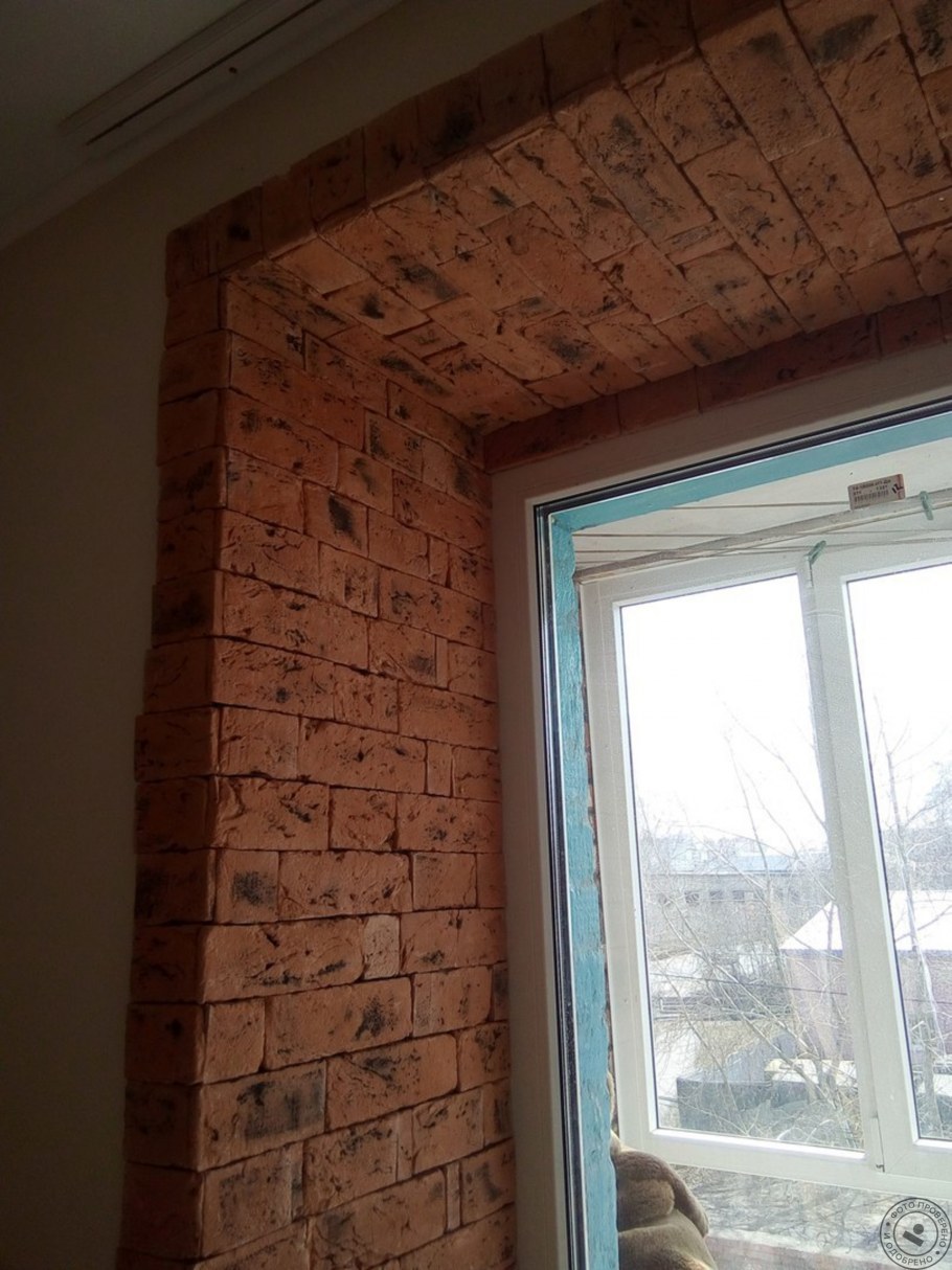 Оконные откосы из декоративного кирпича