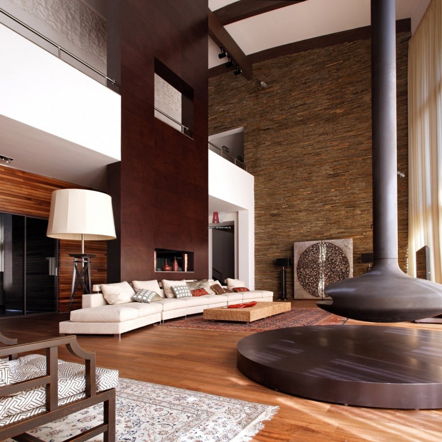 Интерьеры загородных домов в современном стиле