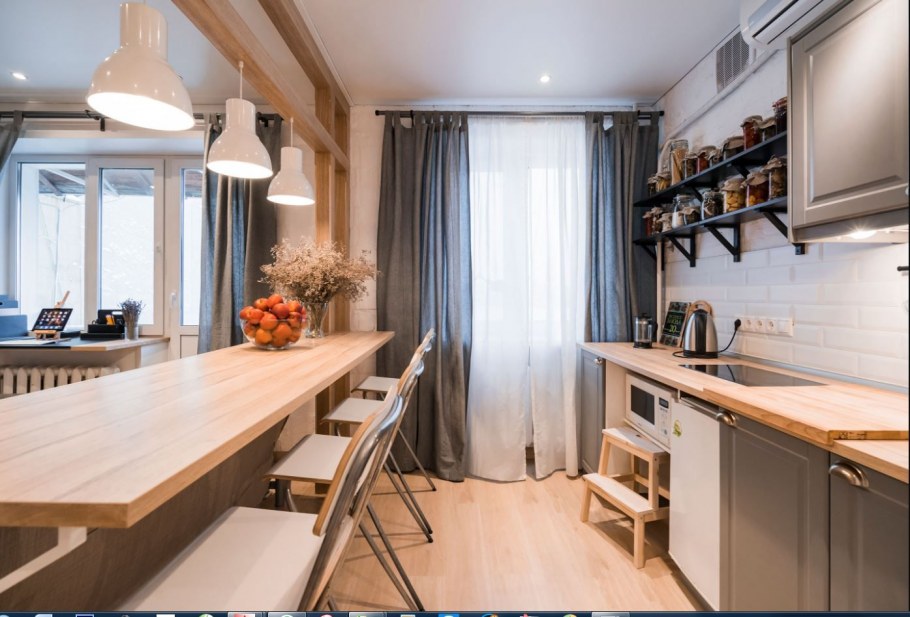 Столовая-гостиная лофт лофт