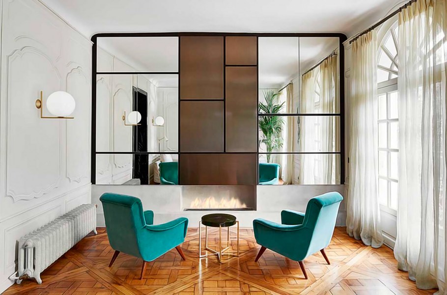 Зеркальная плитка в современном интерьере