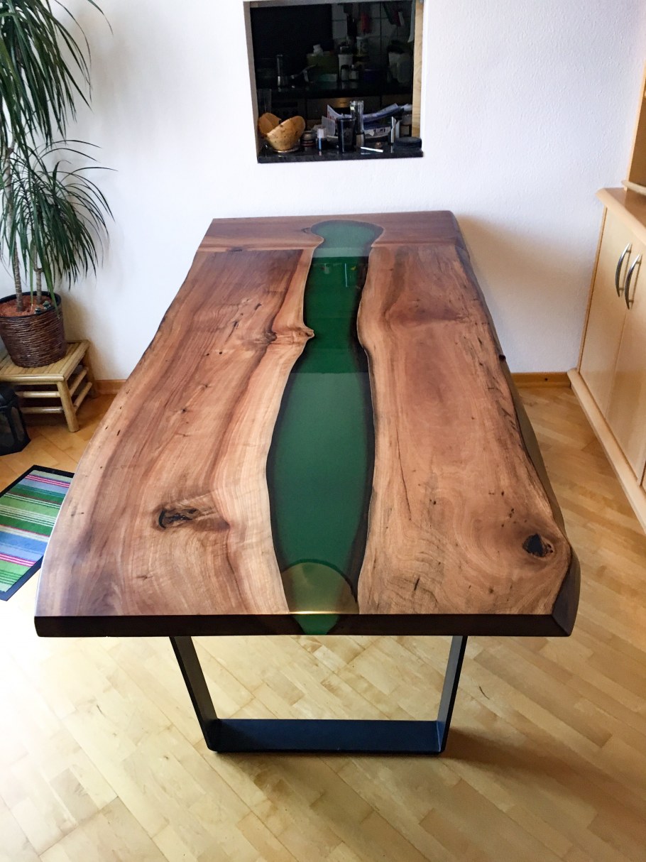 Стол слэб дуб река