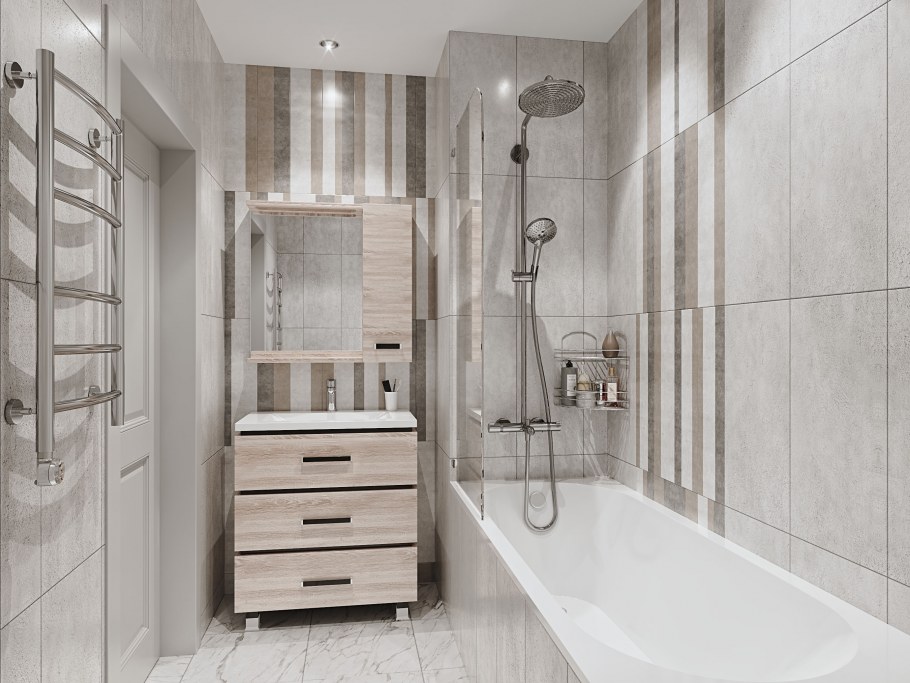 Плитка Леруа серая ванная