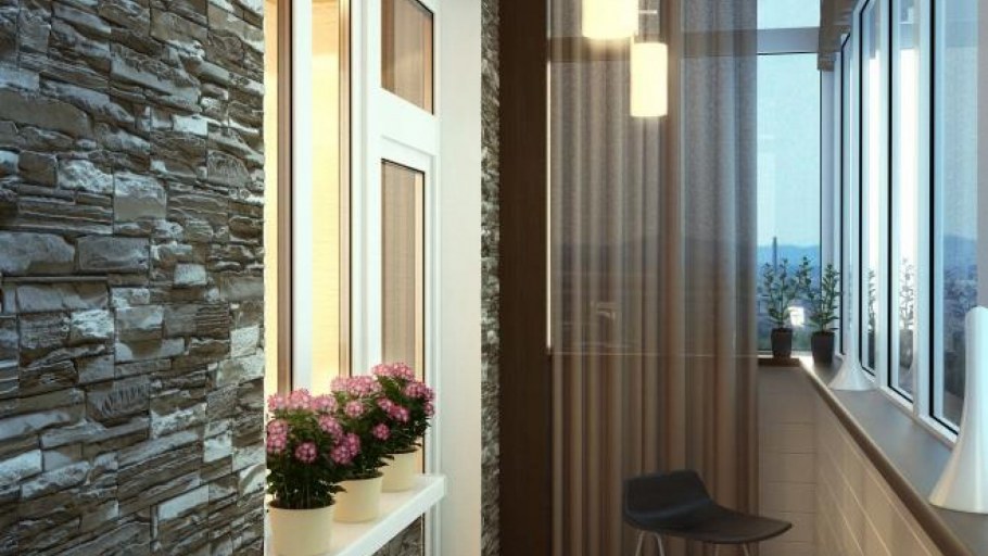 Отделка лоджии штукатуркой