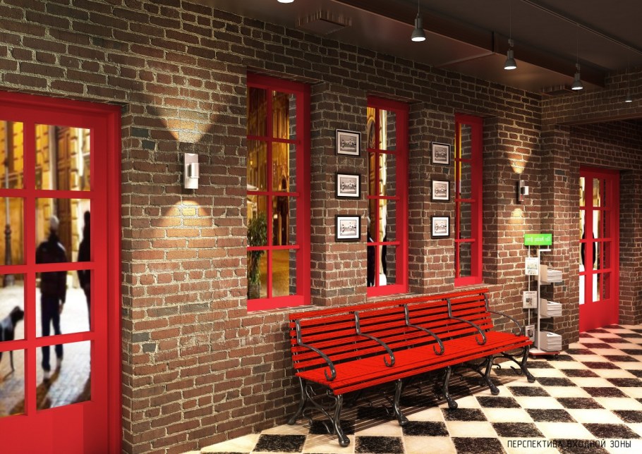 Маленькая прихожая в стиле поп-арт