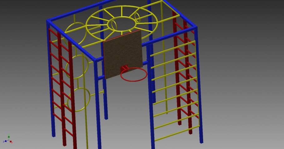 Спортивный комплекс (баскетбольное кольцо с воротами) со 0205