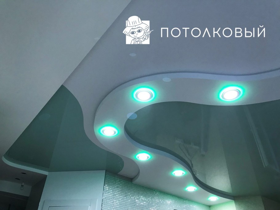 Натяжной потолок с объемным рисунком