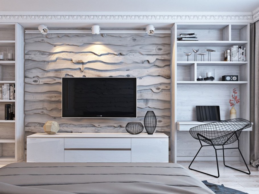 ТВ зона в скандинавском стиле