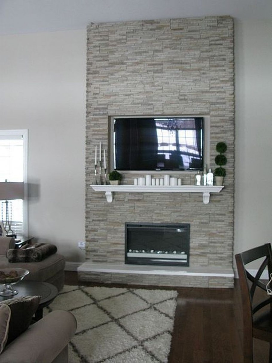 Декоративный кирпич под телевизор