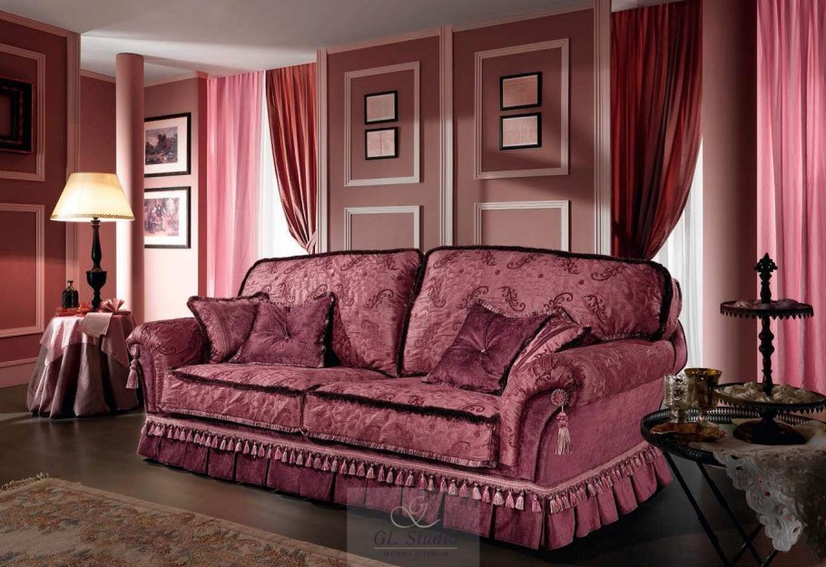 Диван цвет брусника