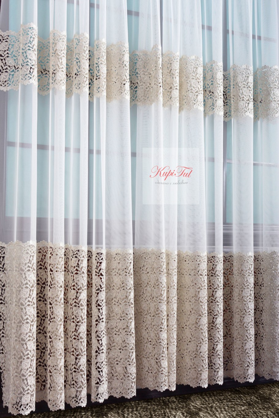 Тюль Патриция-2 французская сетка (золото)