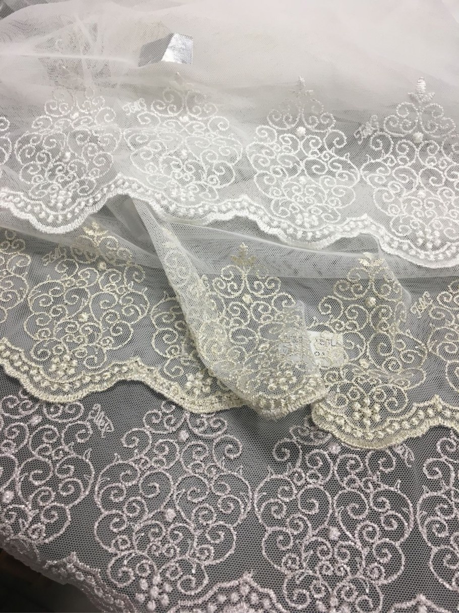 Тюль сетка с вышивкой dmf311