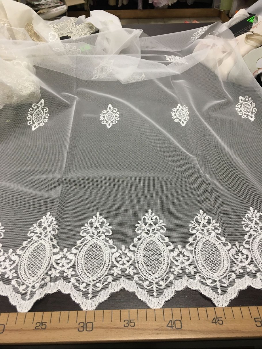 Тюль-сетка с вышивкой k25002