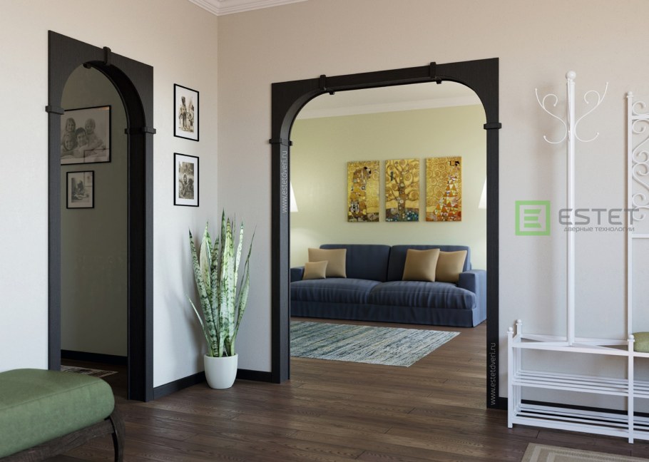 Полуколонны в интерьере квартиры