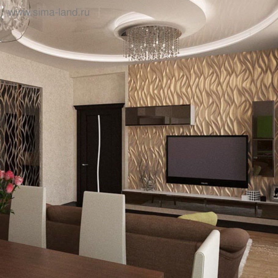3д панели в гостиной