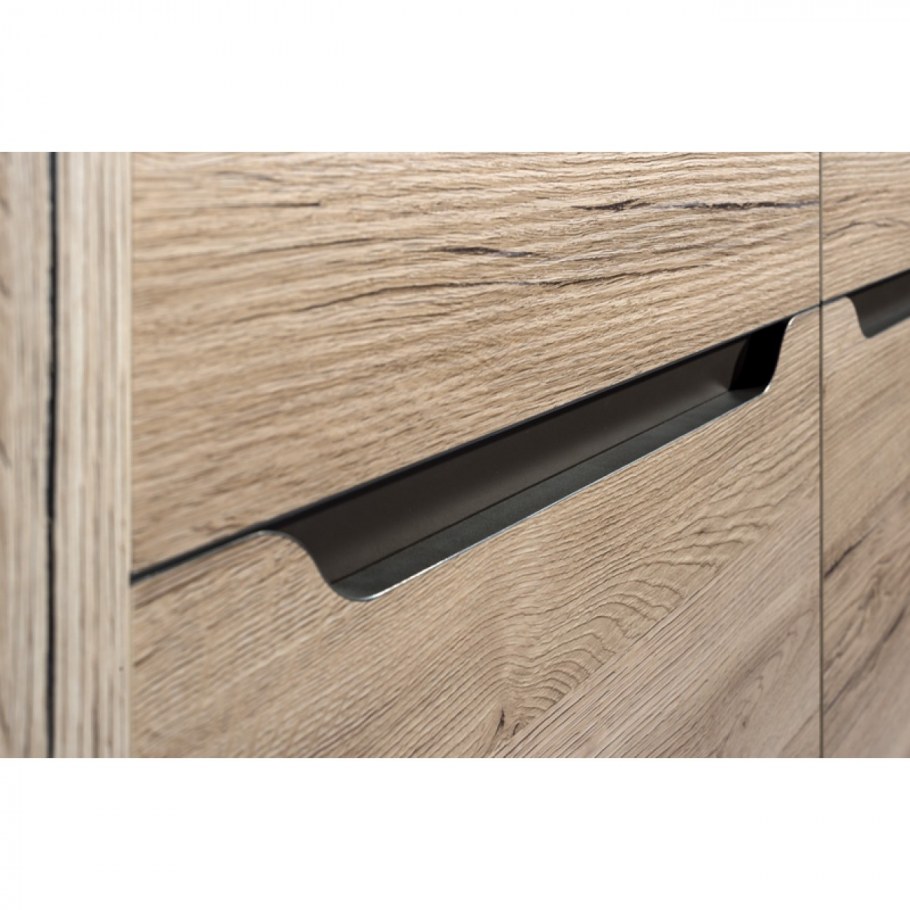 Фасад дуб Коррадо темный интегрированная ручка