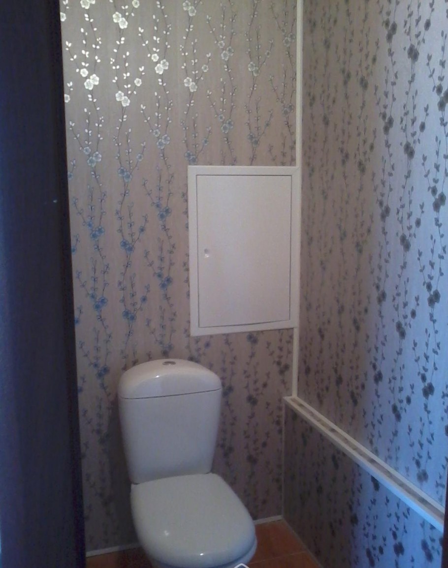 Отделка туалета пластиковыми панелями