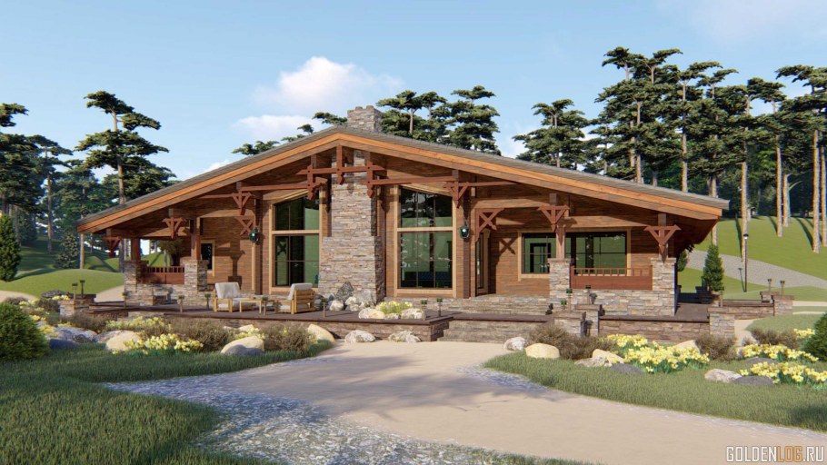 Одноэтажный фахверк Шале