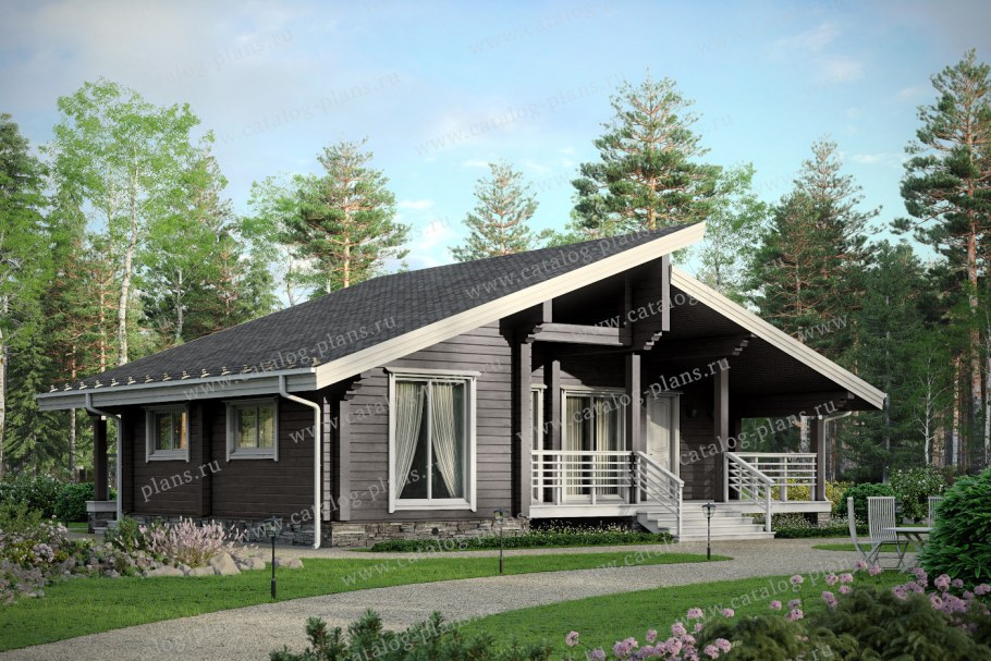 Проекты деревянных одноэтажных домов Шале