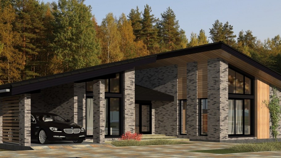 Сруб Шале из бревна одноэтажные