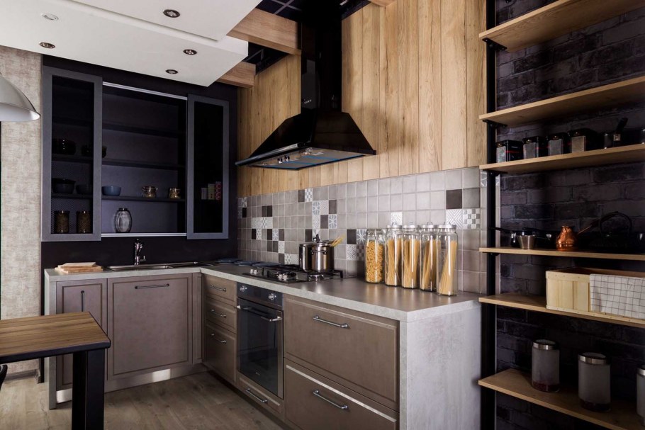 Кухня стиль лофт Галифакс