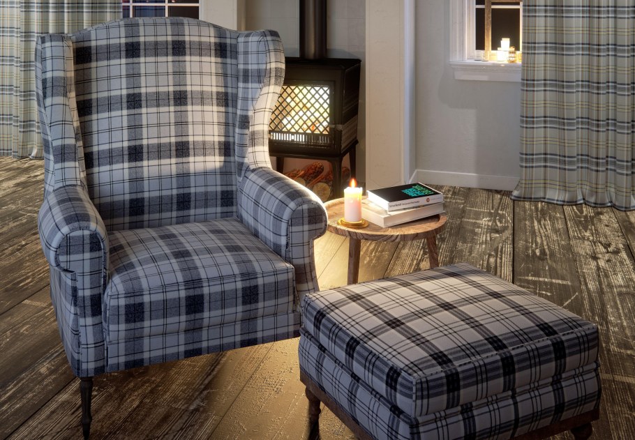 Диван в шотландскую клетку