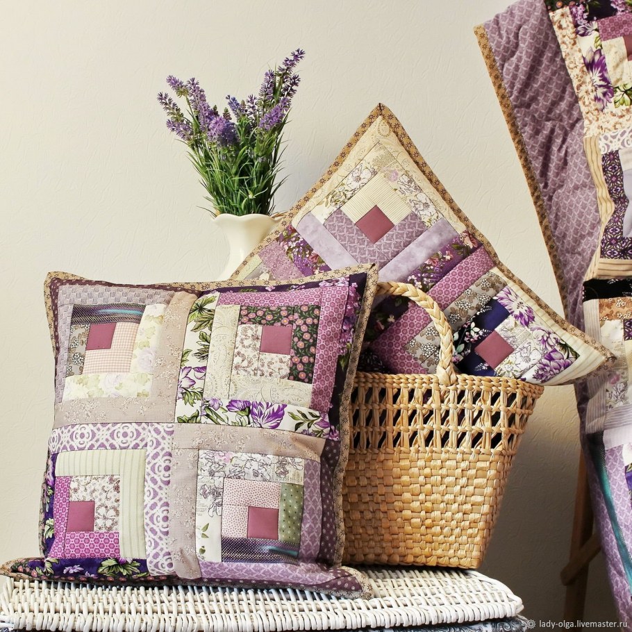 Диванные подушки пэчворк