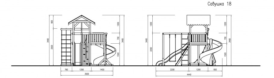 Чертеж детской площадки Савушка