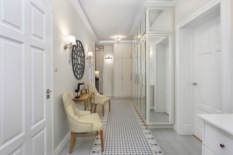 Прихожая в белом цвете