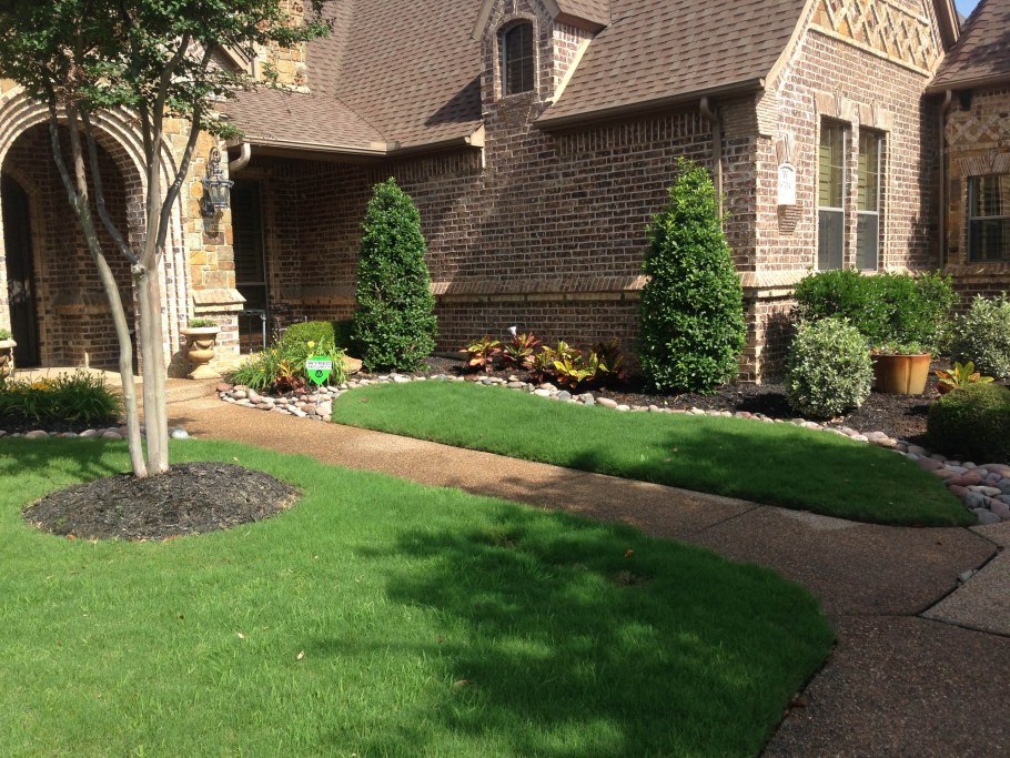 Газон перед домом