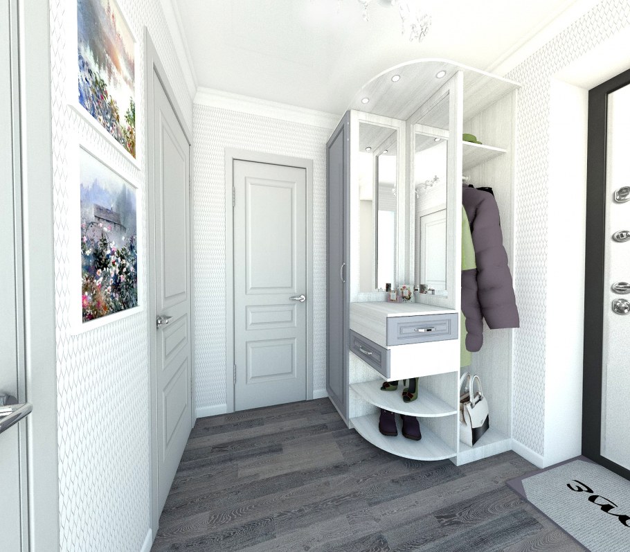 Маленькая квадратная прихожая