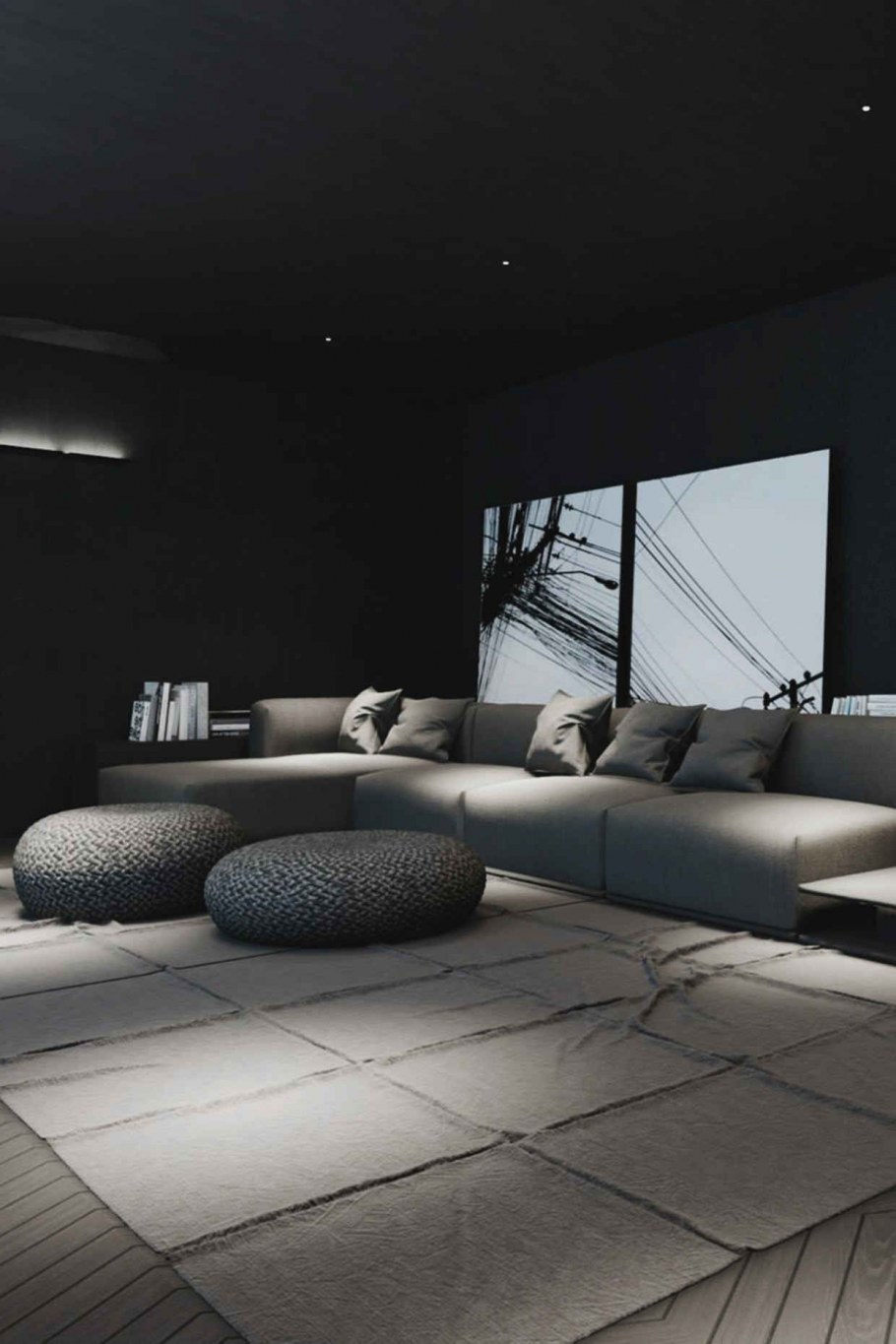 Комната в темном стиле