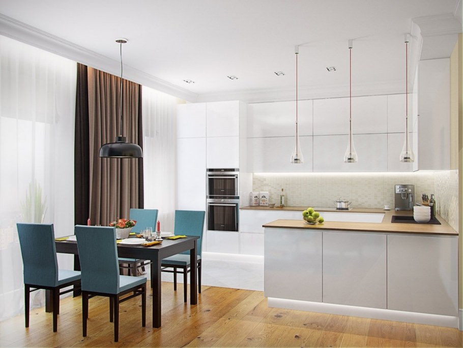 Кухня-гостиная в стиле Минимализм