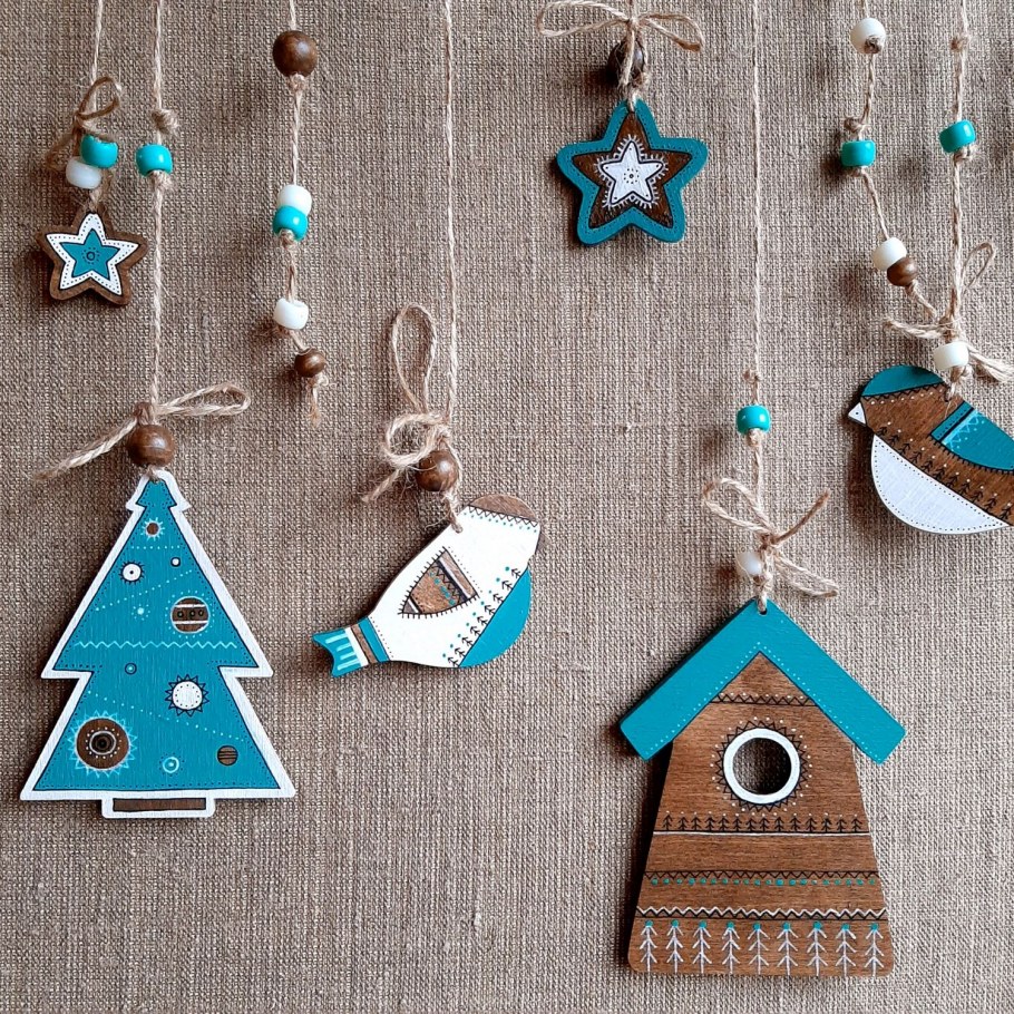 Деревянный новогодний декор