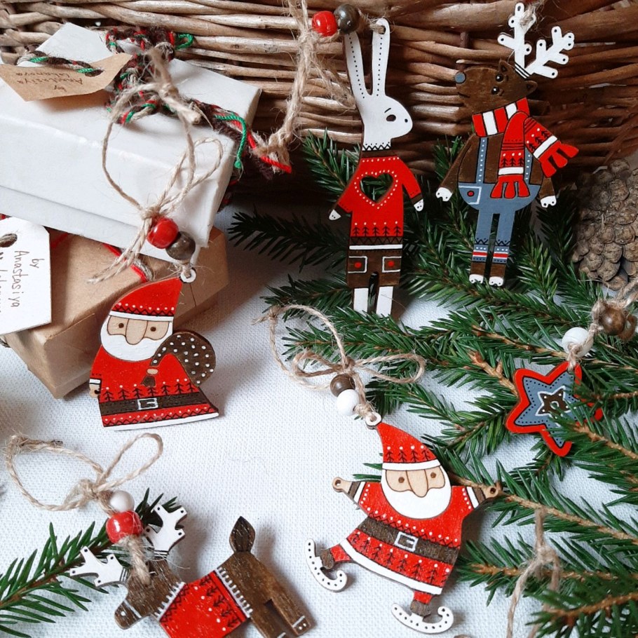 Деревянные новогодние игрушки