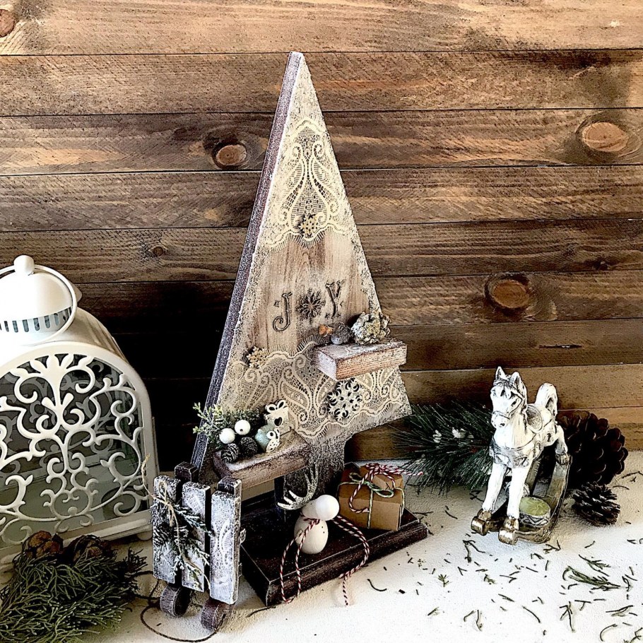 Деревянная ёлочка Новогодняя