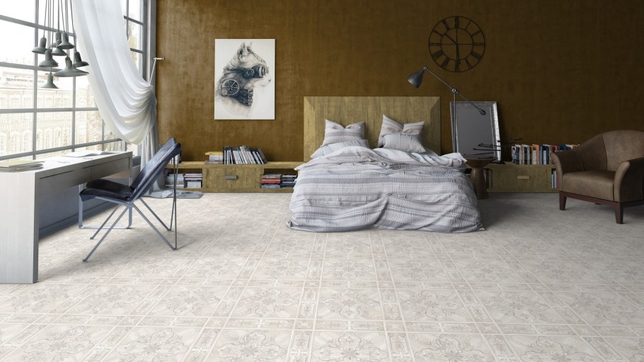Линолеум Таркетт в интерьере спальни