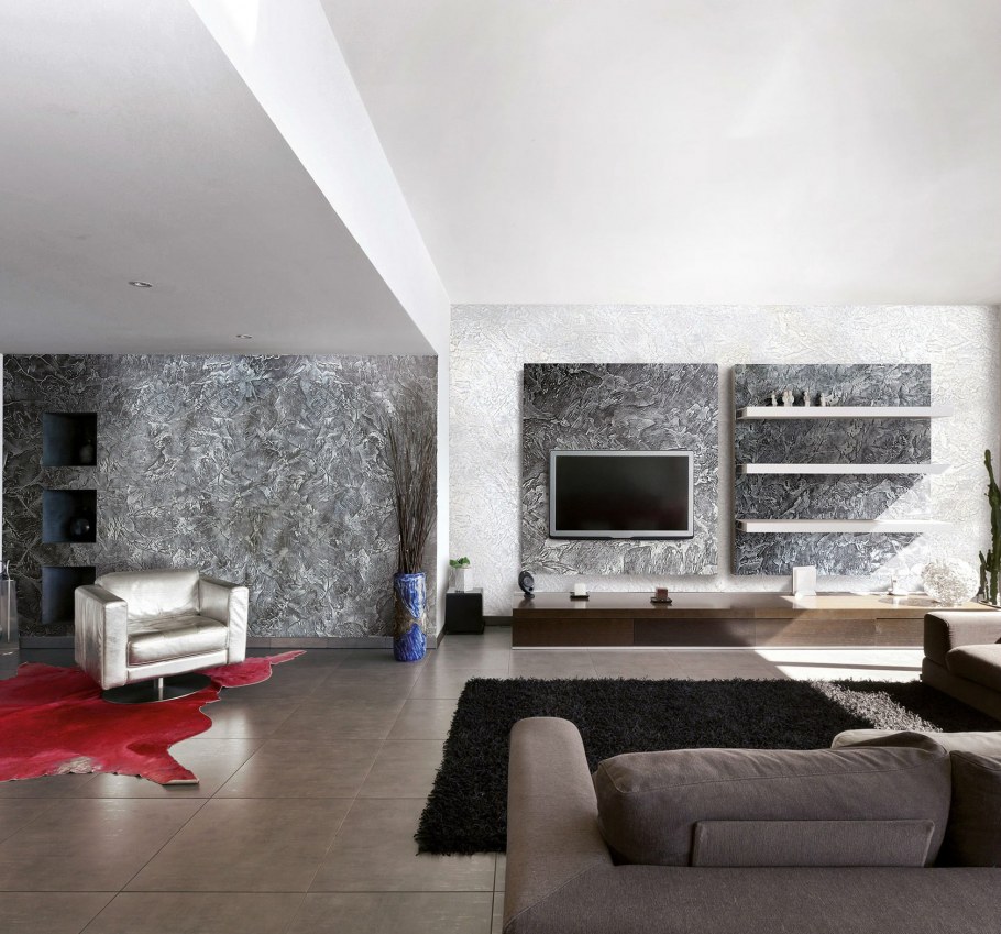 Декоративная штукатурка в квартире студии