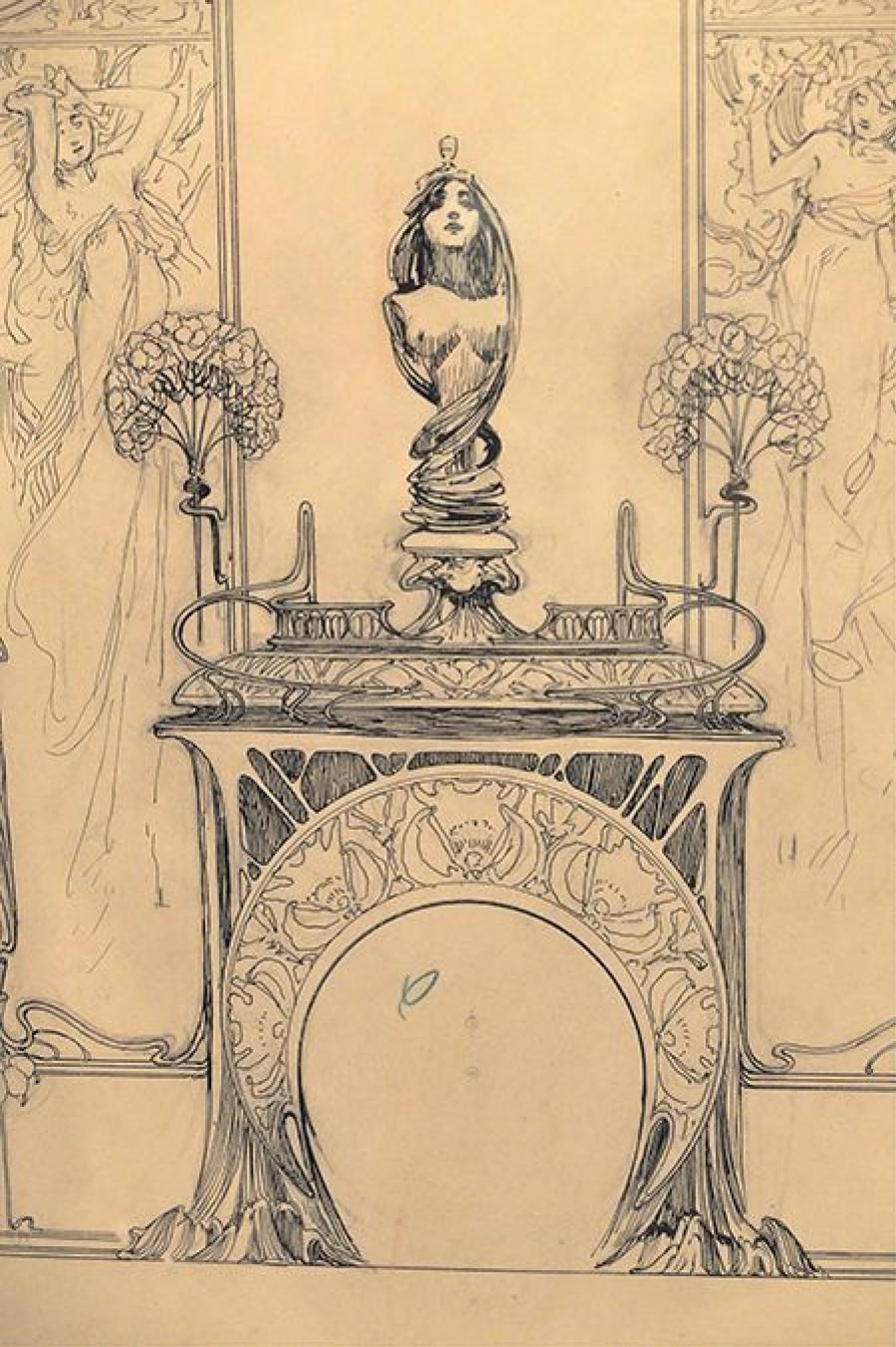 Спальня в стиле арт нуво