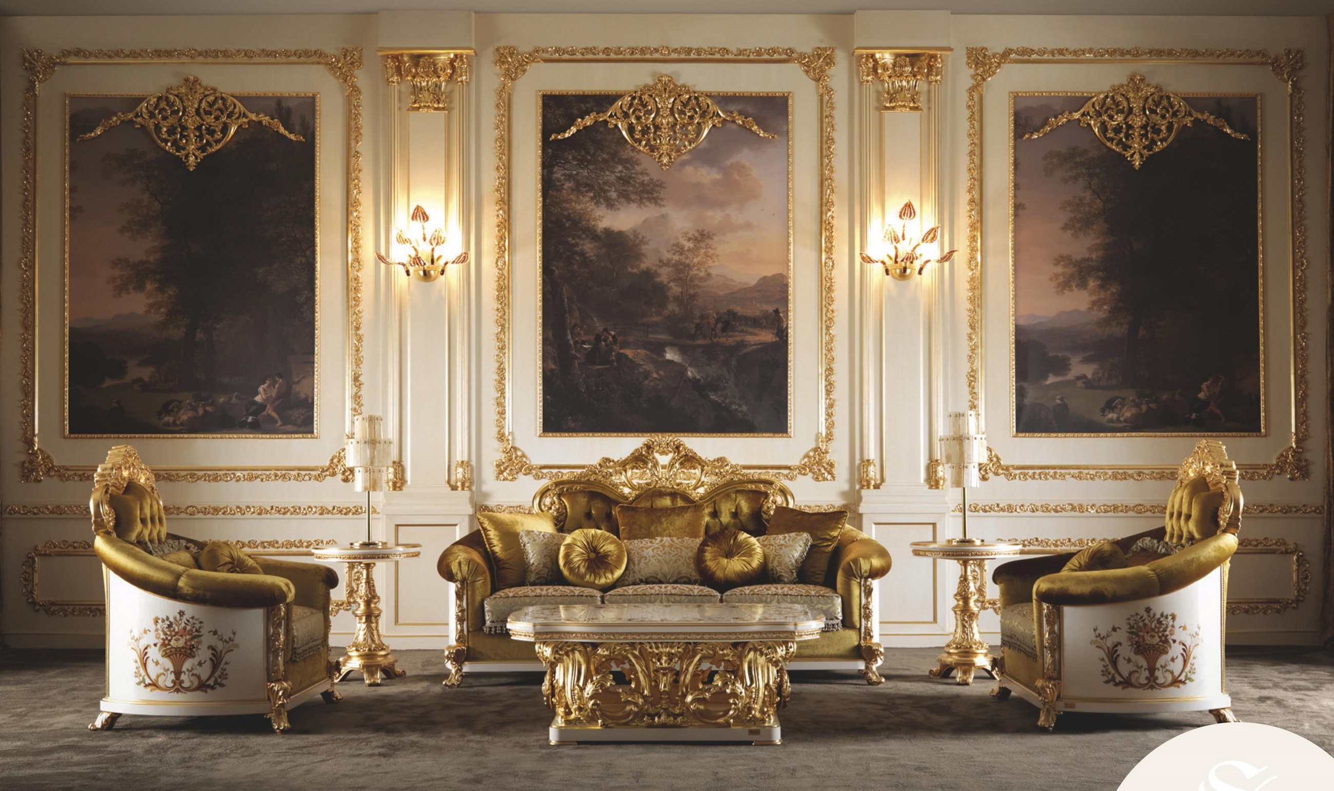 Магазин версаль великие. Мебель Socci Versailles Anchise. Версальский дворец мебель. Гостиная Версалес Китай. Мебель с позолотой.
