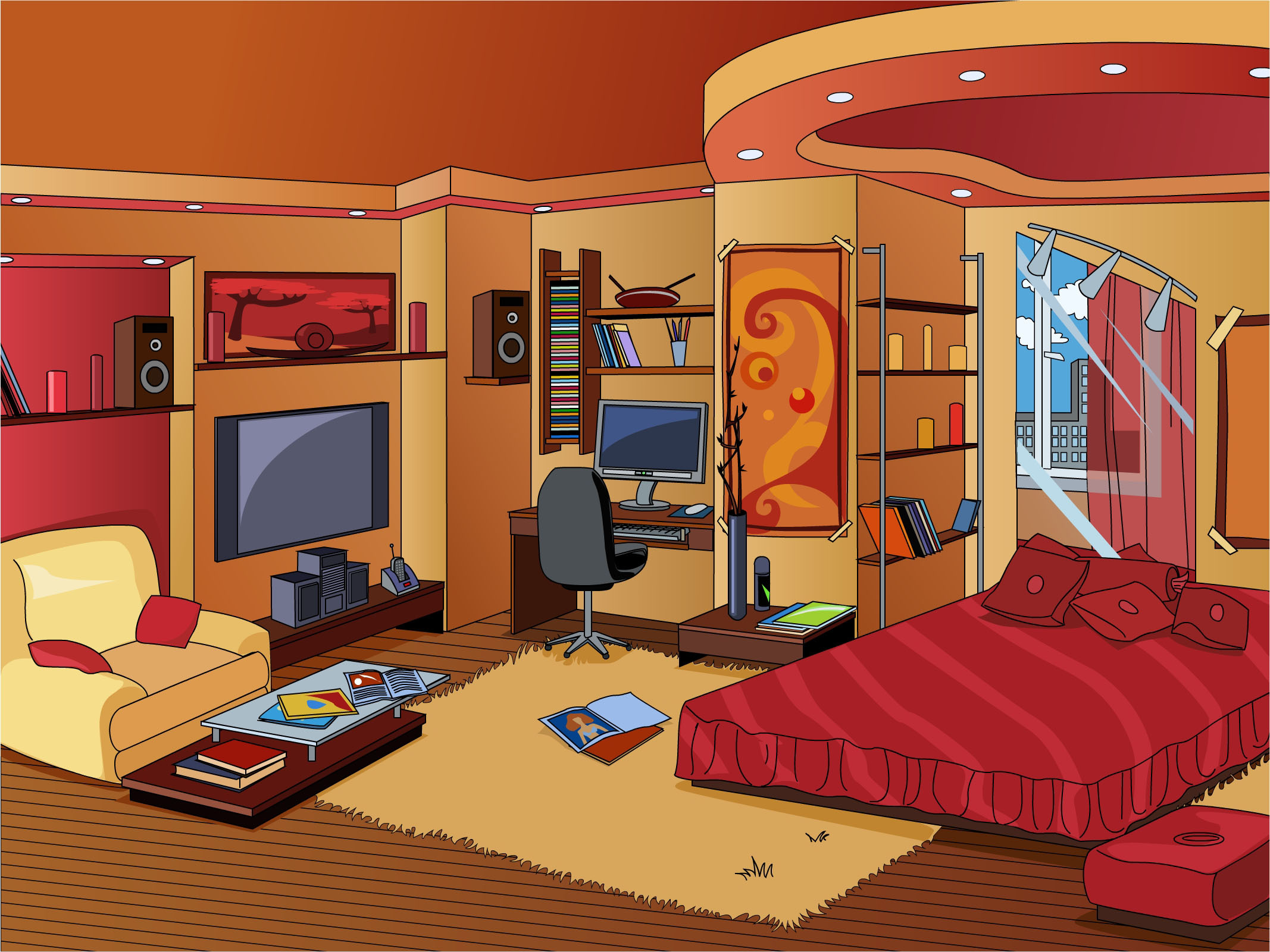 Oleg said my room is on the. Мультяшная комната. Нарисовать комнату. Детская комната мультяшная. Интерьер моей комнаты.