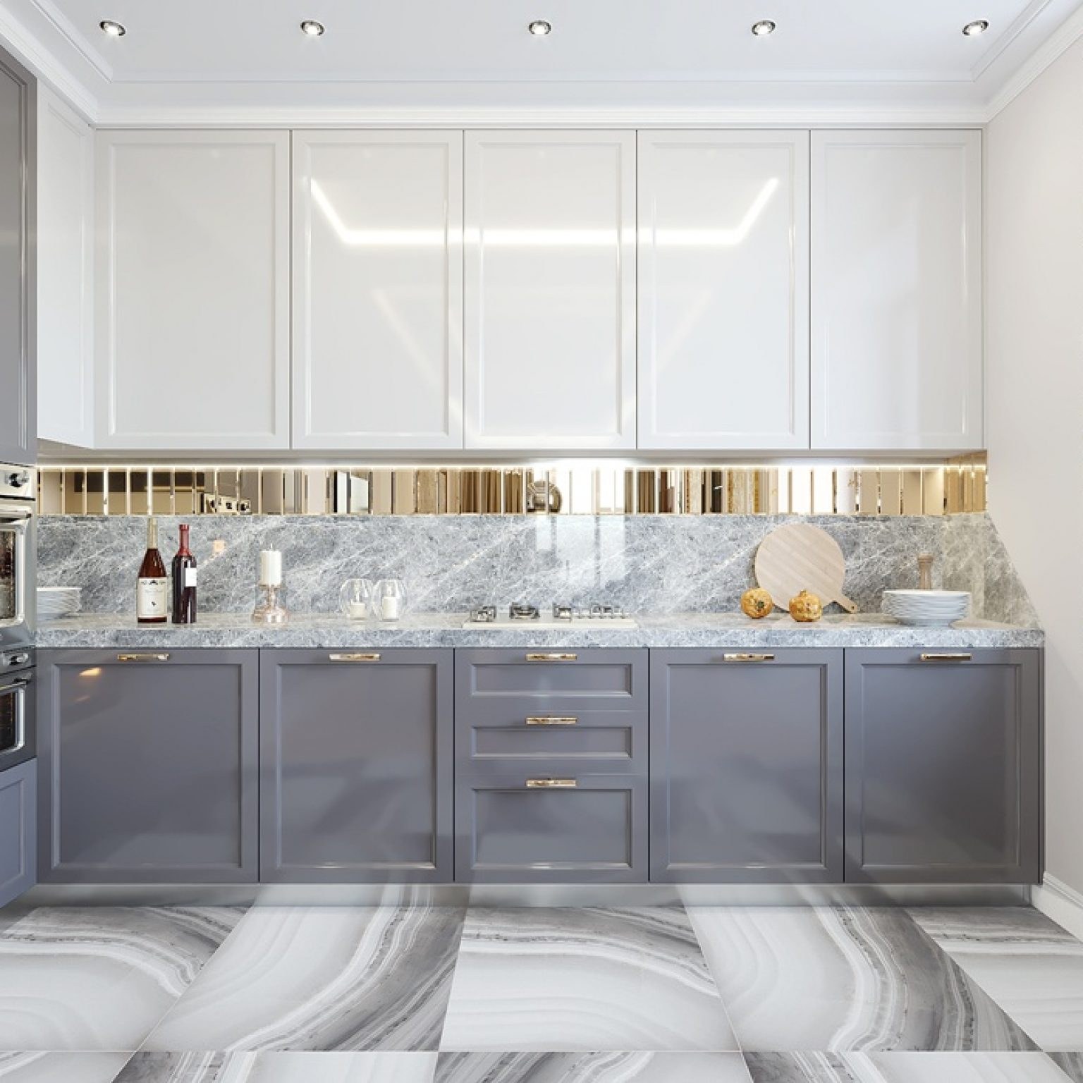 Кухня серый мрамор (43 фото) - красивые картинки и HD фото