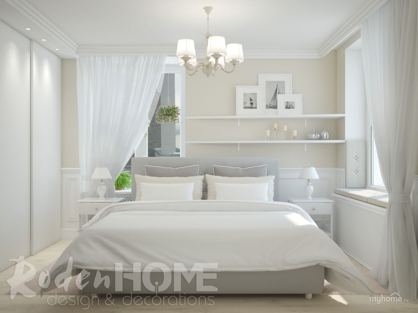 спальни с белой мебелью оформление дизайн