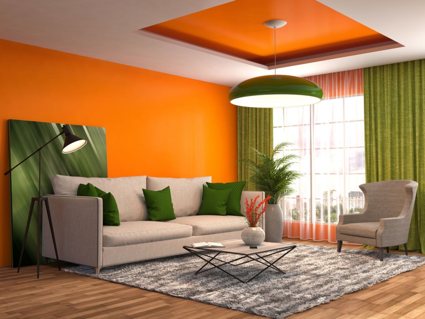 Цвет в быту. Оранжевый в интерьере. Гостиная в оранжевом цвете. Интерьер с оранжевыми акцентами. Оранжевые стены в гостиной.