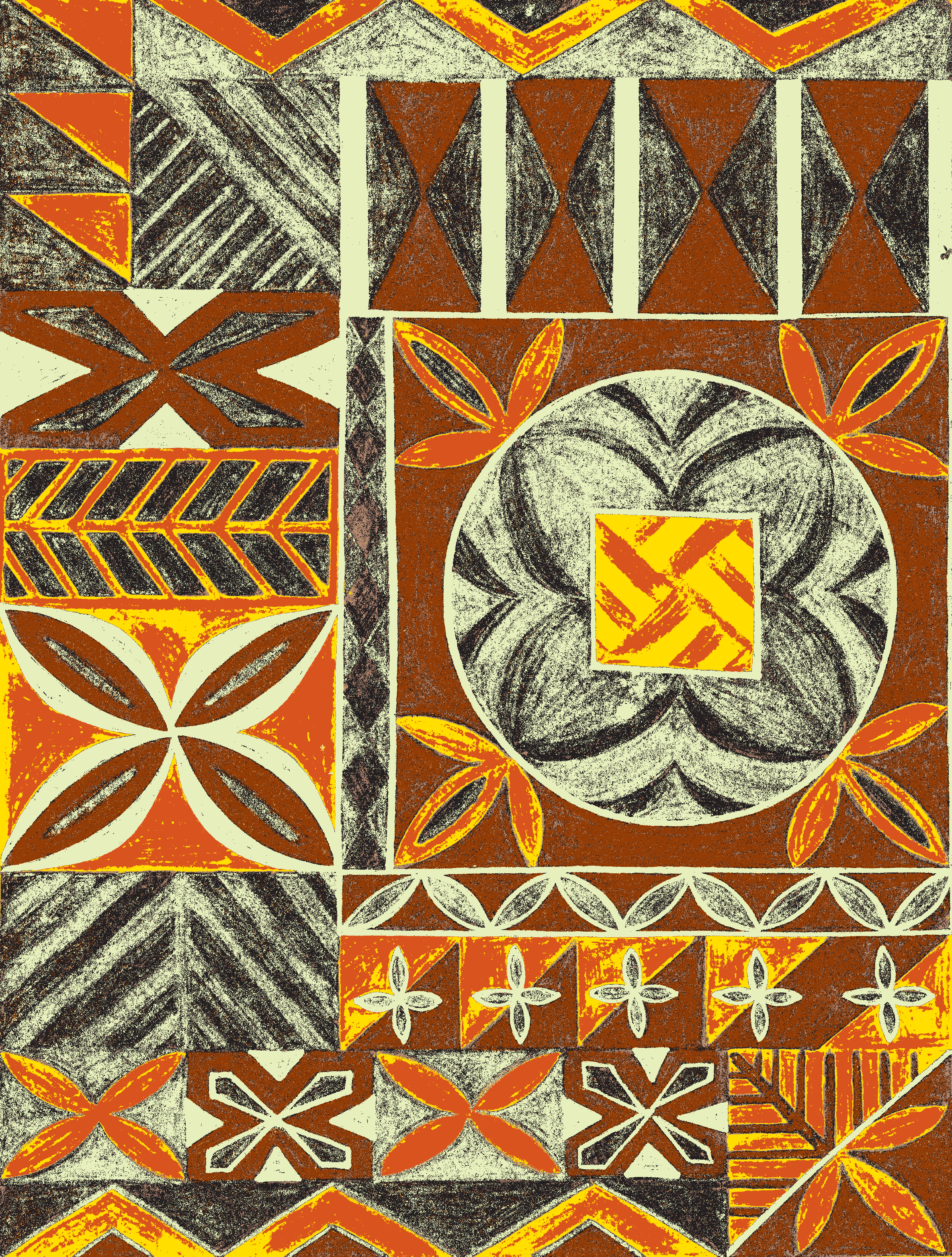 Плитка с африканским орнаментом