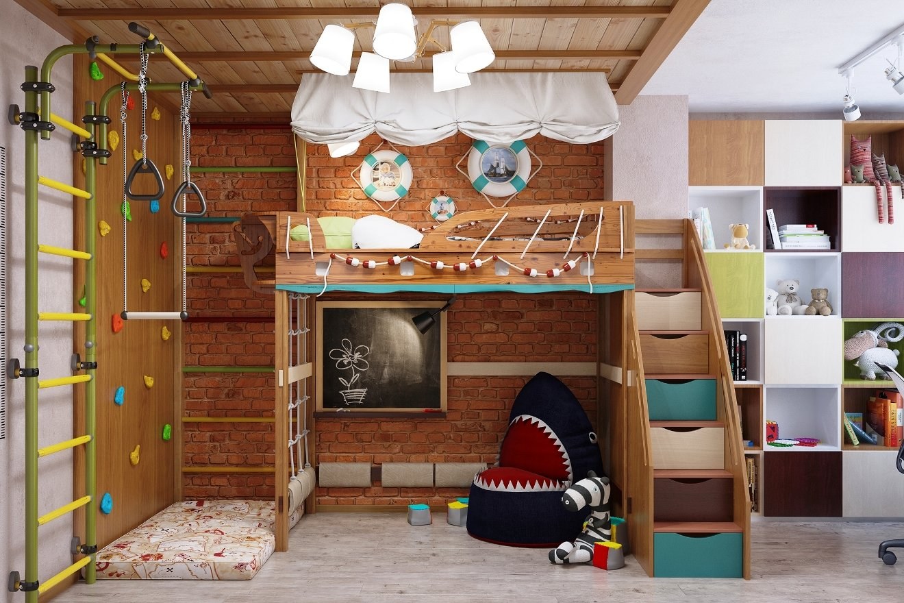 Дизайн игровой комнаты для детей в доме (76 фото)