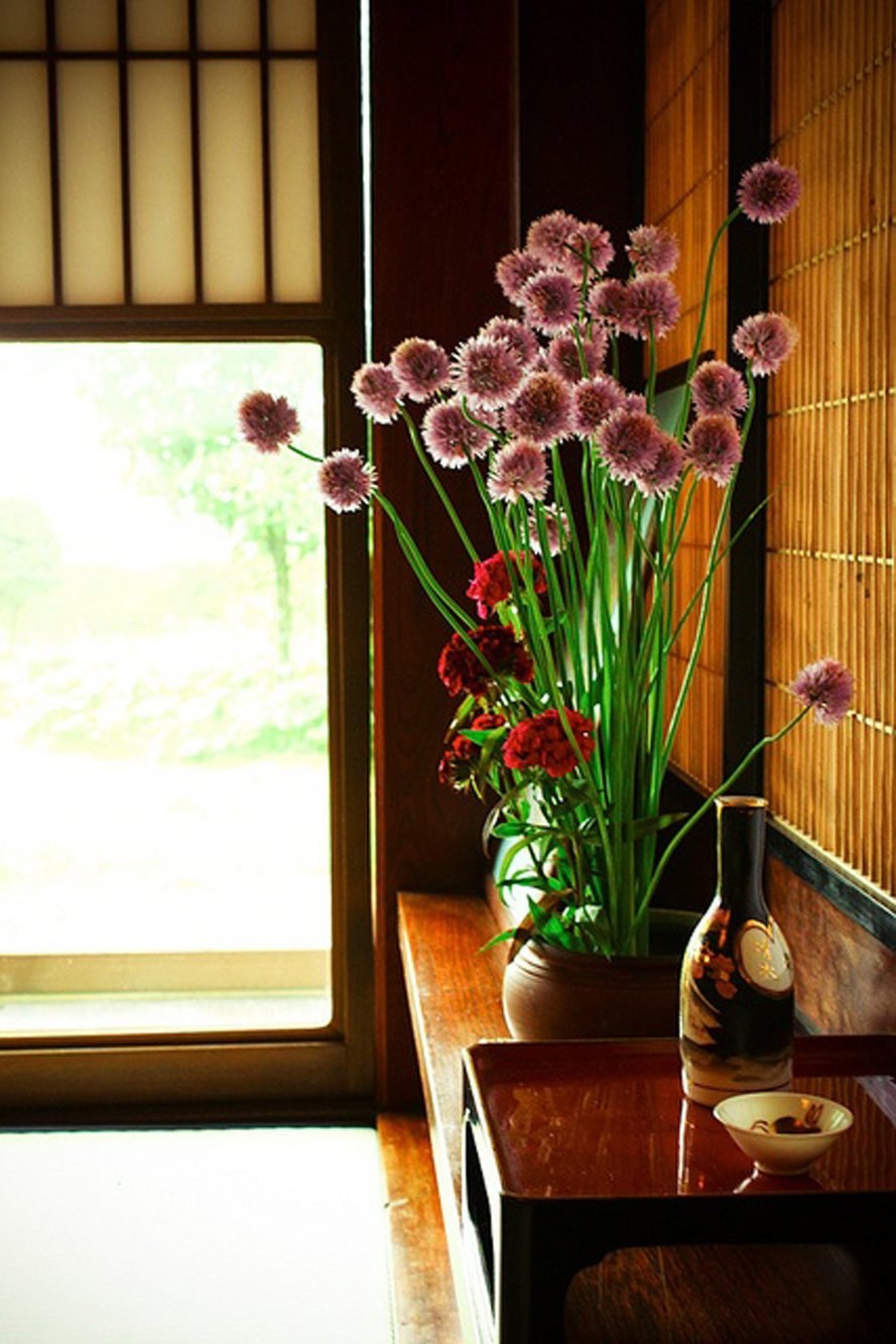 Растения в японском интерьере