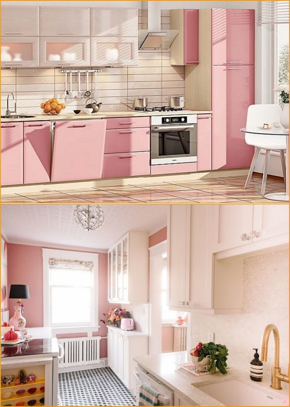 Перекрашу квартиру в розовый. Розовая кухня. Кухня в розовых оттенках. Кухня в бледно розовом цвете. Интерьер кухни в розовых тонах.