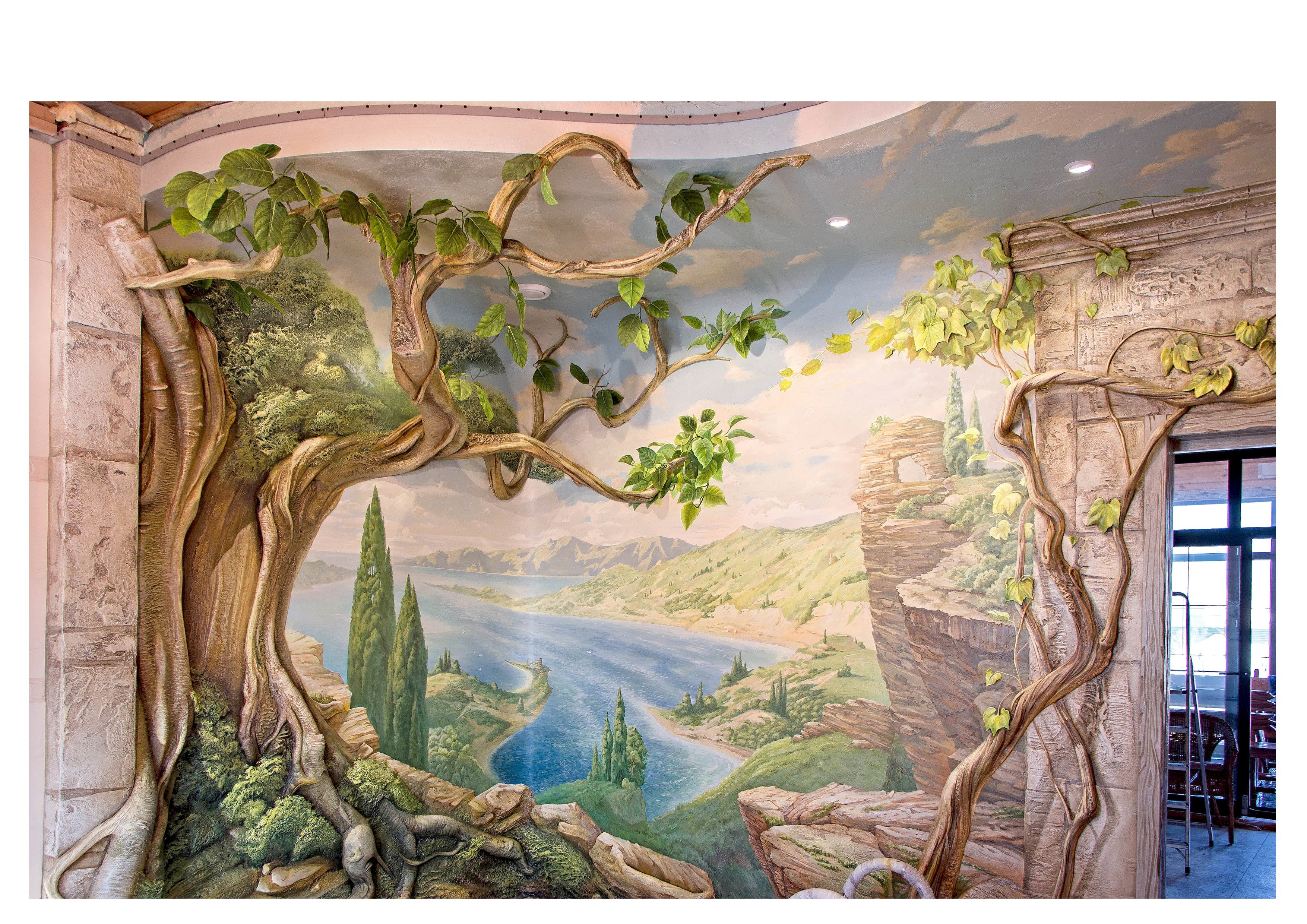 Роспись стен с изображением природы – яркая природа нарисованная на стенах, Арон Оноре, Москва
